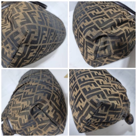 Authentic FENDI Tobacco Zucca Print Chef Large Tote Bag Brown - Picture 11 of 13